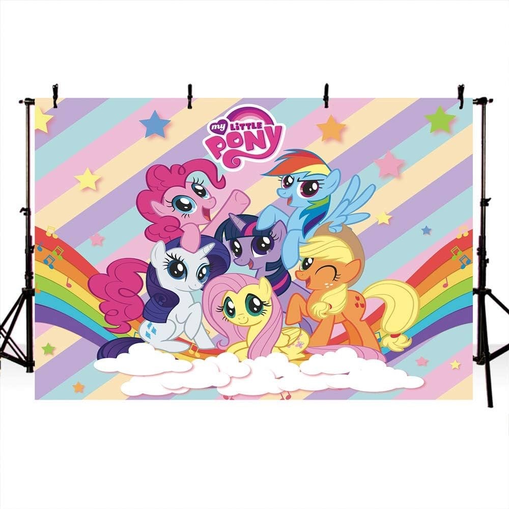 My Little Pony Colorful Character Backdrop 5’x7’